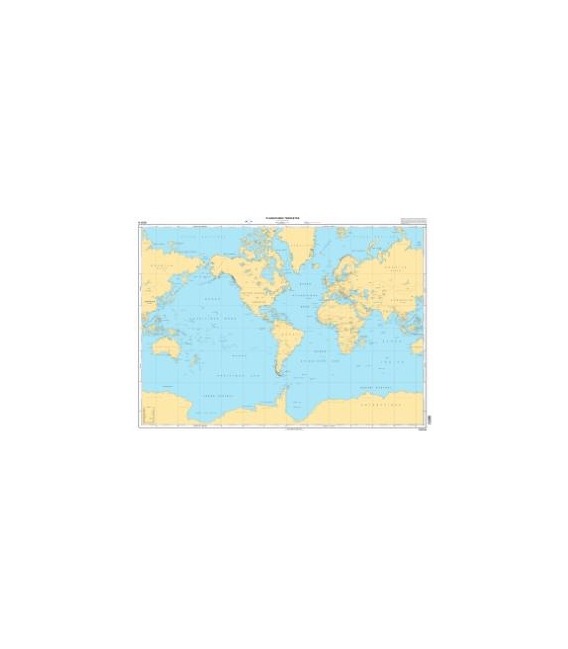 OceanGrafix French (SHOM)  Nautical Chart 0101 Planisphère terrestre (axé sur 65° Ouest) Nautical Chart 0101 Planisph