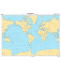 OceanGrafix French (SHOM) Nautical Chart 0101 Planisphère terrestre (axé sur 65° Ouest)