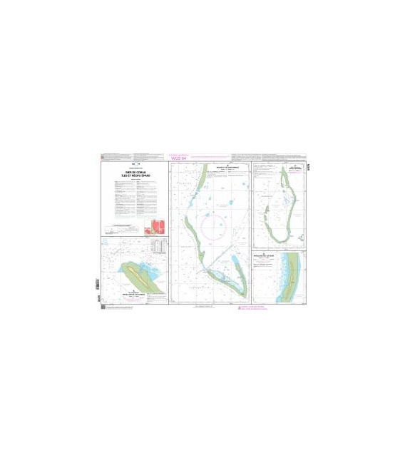 OceanGrafix French (SHOM) Nautical Chart 5978 Mer de Corail - Îles et récifs Épars