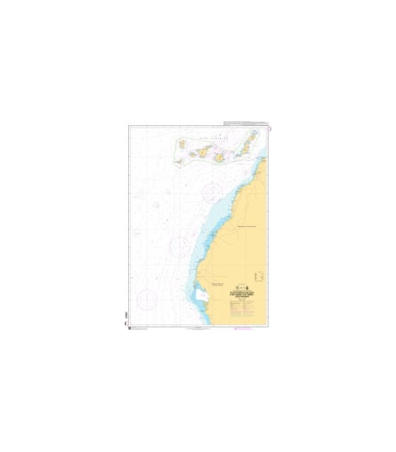 OceanGrafix French (SHOM) Nautical Chart 7883 Du Cap Tarfaya (Cap Juby) à Râs Timirist (Cap Timiris) - Islas Canarias
