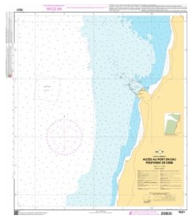 OceanGrafix French (SHOM) Nautical Chart 7831 Accès au port en eau profonde de Kribi