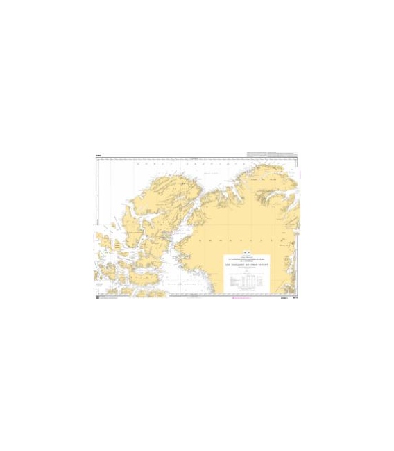 OceanGrafix French (SHOM) Nautical Chart 6013 Les Passages du Nord-Ouest - Du Lancaster Sound à la terre de Peary et à Nugssuak