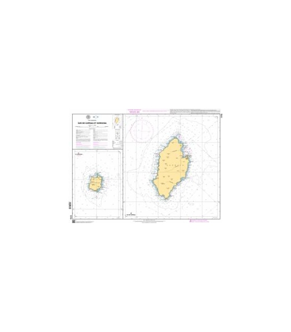 OceanGrafix French (SHOM) Nautical Chart 7773 Îles de Capraia et Gorgona