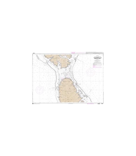 OceanGrafix French (SHOM) Nautical Chart 6282 Passes entre les Iles Raiatea et Tahaa
