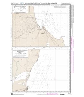 OceanGrafix French (SHOM) Nautical Chart 6595 Mouillages de la côte Est de Madagascar