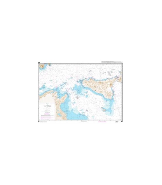 OceanGrafix French (SHOM) Nautical Chart 6606 Canal de Sicile