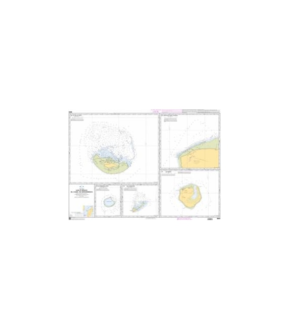 OceanGrafix French (SHOM) Nautical Chart 6643 Iles et récifs du canal de Mozambique