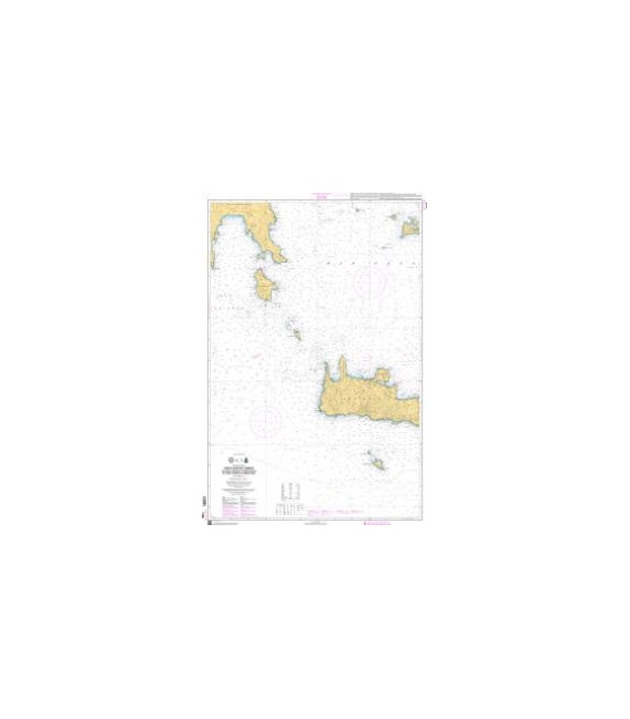 OceanGrafix French (SHOM) Nautical Chart 7196 Côte Sud de Grèce - De Ákra Taínaro à Nísos Mílos et partie Ouest de Nísos Kríti