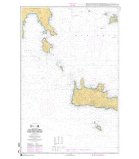OceanGrafix French (SHOM) Nautical Chart 7196 Côte Sud de Grèce - De Ákra Taínaro à Nísos Mílos et partie Ouest de Nísos Kríti