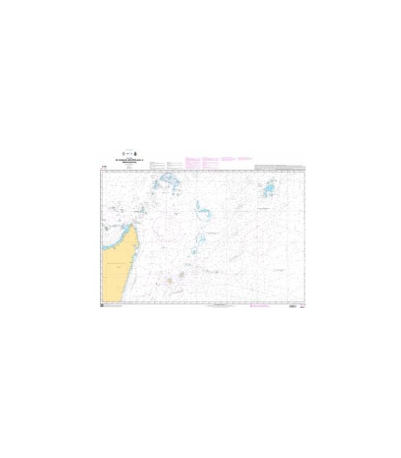 OceanGrafix French (SHOM) Nautical Chart 6673 De Chagos Archipelago à Madagascar
