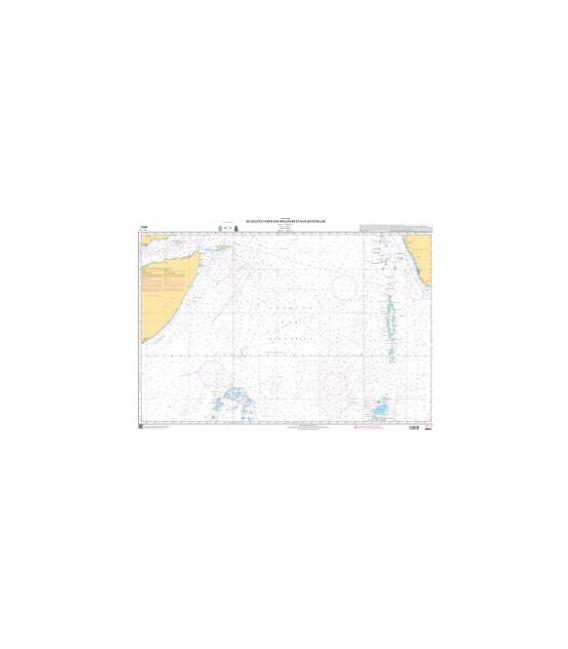 OceanGrafix French (SHOM) Nautical Chart 6674 Du Golfe dAden aux Maldives et aux Seychelles