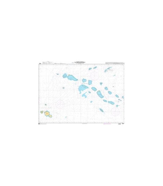 OceanGrafix French (SHOM) Nautical Chart 6689 Îles Tuamotu (Partie Ouest) - De Tahiti à Rangiroa et Makemo