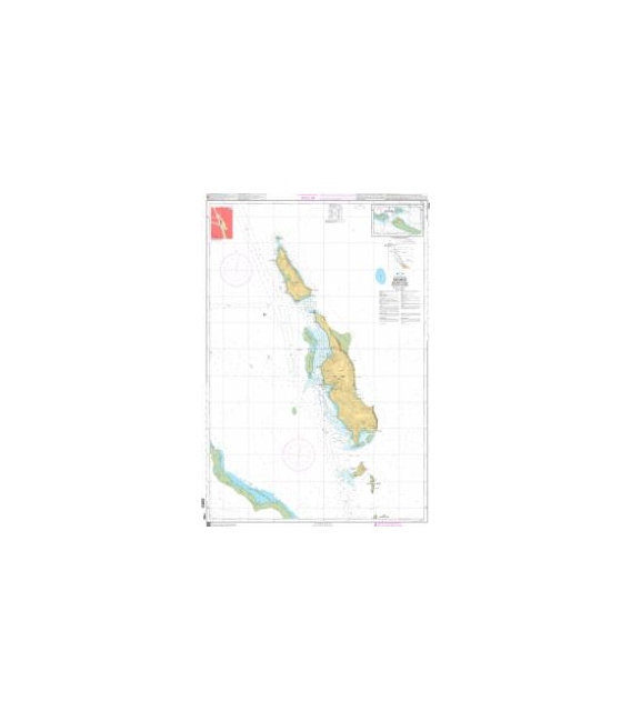 OceanGrafix French (SHOM) Nautical Chart 7758 Îles Belep - Îles Pott et Art - Îles Daos du Nord