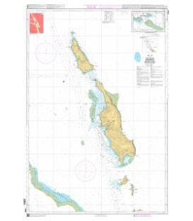 OceanGrafix French (SHOM) Nautical Chart 7758 Îles Belep - Îles Pott et Art - Îles Daos du Nord