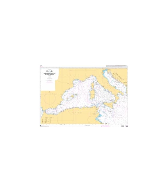 OceanGrafix French (SHOM) Nautical Chart 6757 Du Détroit de Gibraltar au Canal de Sicile