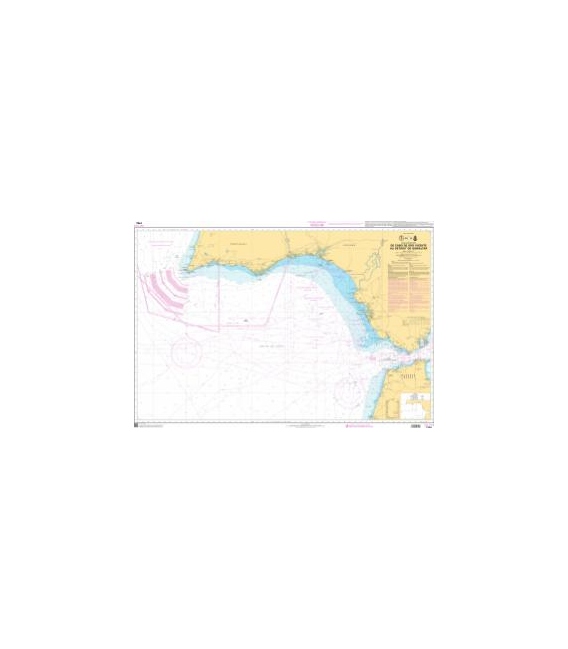 OceanGrafix French (SHOM) Nautical Chart 7754 De Cabo de São Vicente au Détroit de Gibraltar