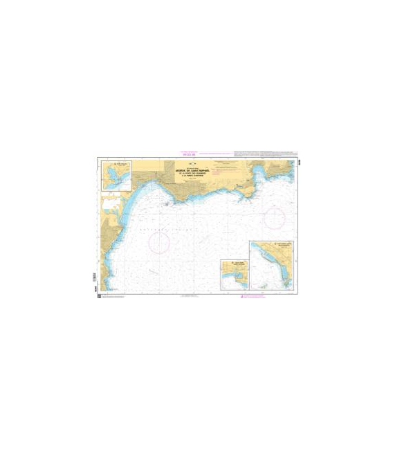 OceanGrafix French (SHOM) Nautical Chart 6838 Abords de Saint-Raphaël - De la Pointe des Issambres à la Pointe dAnthéor