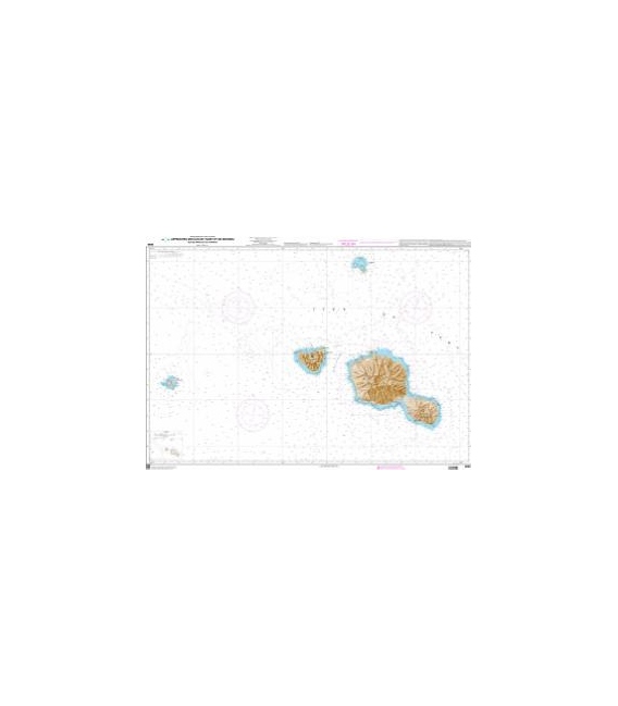 OceanGrafix French (SHOM) Nautical Chart 6955 Approches des Îles de Tahiti et de Moorea - Îles de Maiao et de Tetiaroa