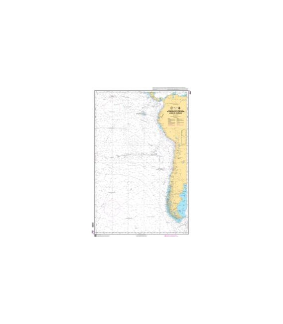 OceanGrafix French (SHOM) Nautical Chart 6964 De Panama au Cap Horn (Cabo de Hornos)