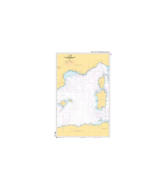 OceanGrafix French (SHOM) Nautical Chart 7014 Des îles Baléares à la Corse et à la Sardaigne