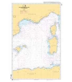 OceanGrafix French (SHOM) Nautical Chart 7014 Des îles Baléares à la Corse et à la Sardaigne