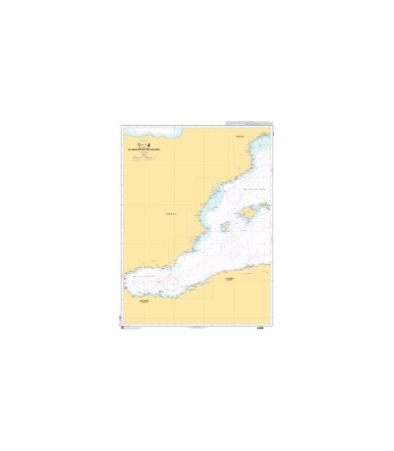 OceanGrafix French (SHOM) Nautical Chart 7015 De Gibraltar aux Iles Baléares