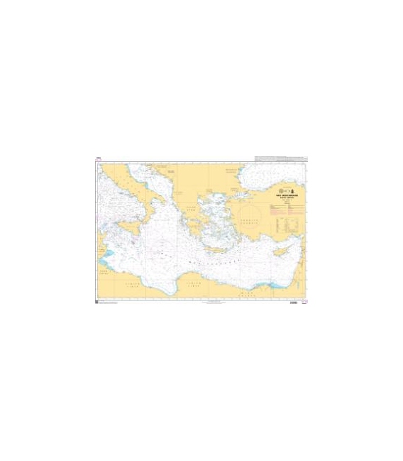 OceanGrafix French (SHOM) Nautical Chart 7016 Mer Méditerranée - Bassin Oriental