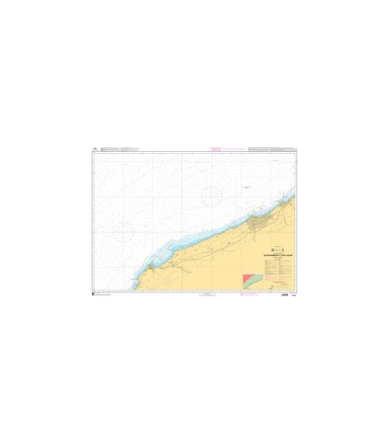 OceanGrafix French (SHOM) Nautical Chart 7701 De Mohammedia à Jorf Lasfar