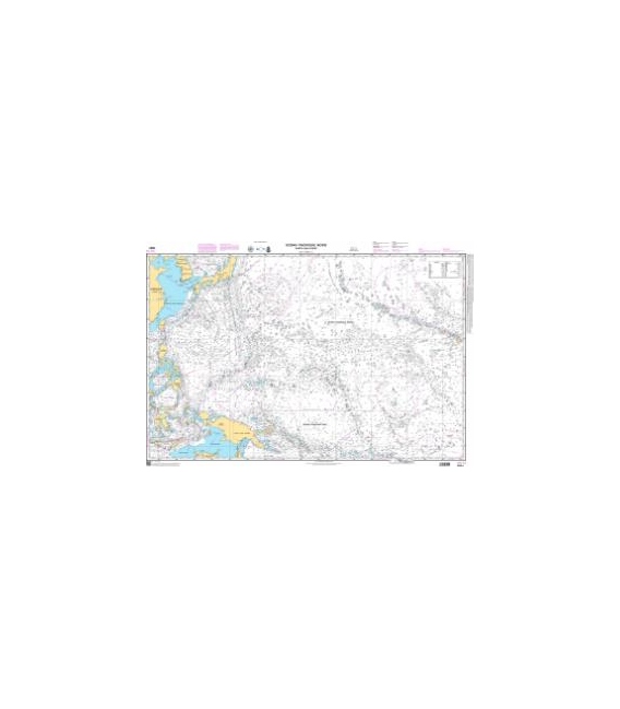 OceanGrafix French (SHOM) Nautical Chart 7021 Océan Pacifique Nord - Partie Sud-Ouest