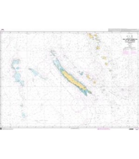 OceanGrafix French (SHOM) Nautical Chart 7321 Des Récifs Bampton à lîle Hunter - Nouvelle-Calédonie - Vanuatu