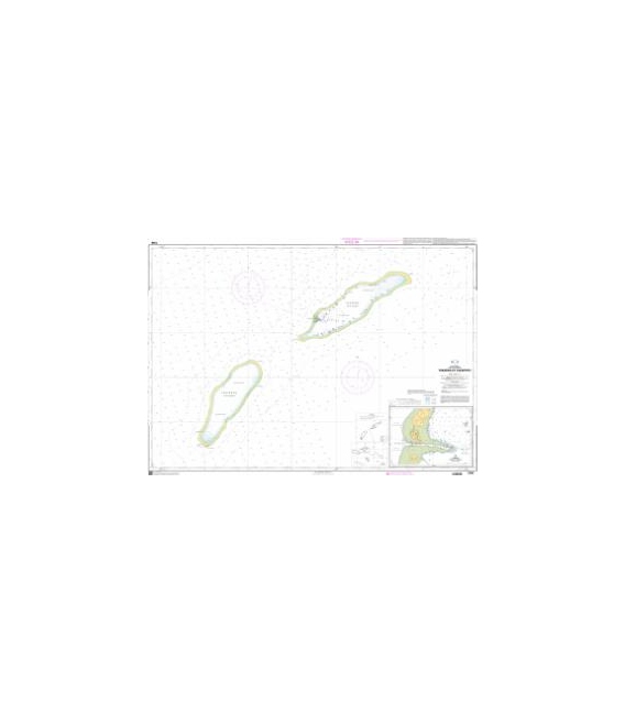 OceanGrafix French (SHOM) Nautical Chart 7346 Takaroa et Takapoto