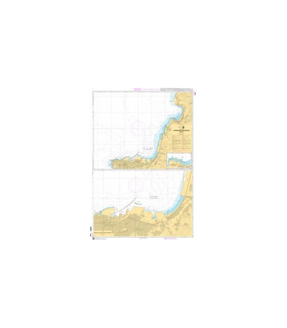OceanGrafix French (SHOM) Nautical Chart 7348 Approches de Beyrouth - (Beiroût)