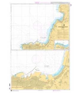 OceanGrafix French (SHOM) Nautical Chart 7348 Approches de Beyrouth - (Beiroût)