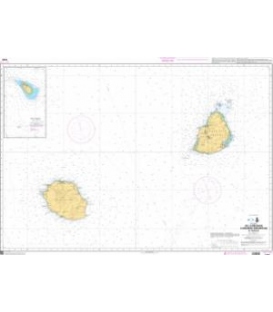 OceanGrafix French (SHOM) Nautical Chart 7349 De la Réunion à Maurice (Mauritius) - Ile Tromelin