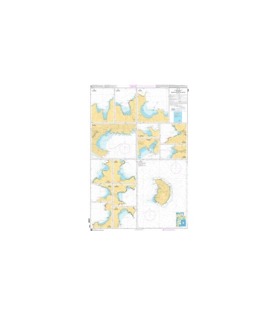OceanGrafix French (SHOM) Nautical Chart 7354 Fatu-Hiva, Baies de Hiva-Oa et de Tahuata