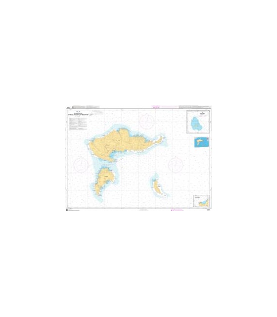 OceanGrafix French (SHOM) Nautical Chart 7355 Hiva-Oa, Tahuata et Mohotani - HivaOa,Tahuata,Mohotani,FatuHuku