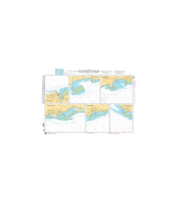 OceanGrafix French (SHOM) Nautical Chart 7102 Ports et mouillages de Grande-Terre, de Marie-Galante et de la Désirade