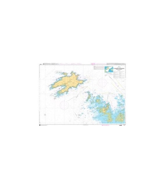 OceanGrafix French (SHOM) Nautical Chart 7123 Île Molène - Île dOuessant - Passage du Fromveur