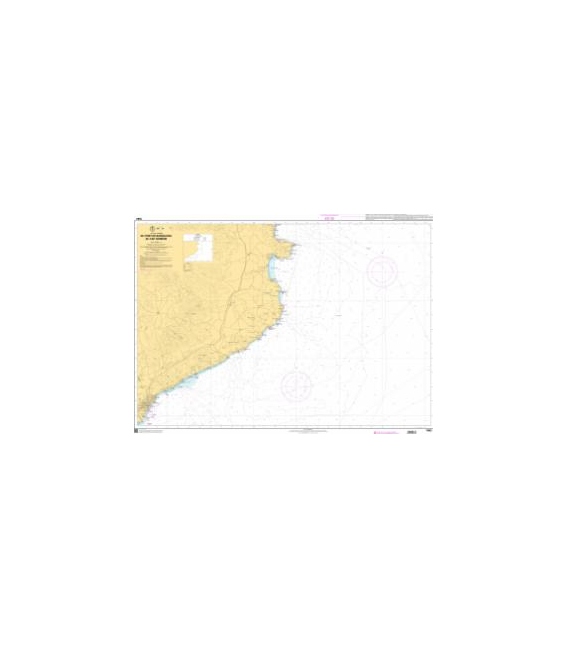 OceanGrafix French (SHOM) Nautical Chart 7663 Du port de Barcelona au Cap Cerbère