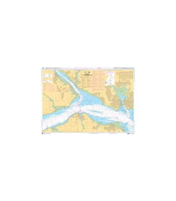 OceanGrafix French (SHOM) Nautical Chart 7647 The Solent et Southampton Water