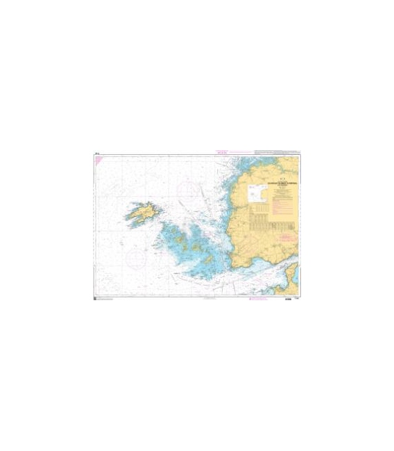 OceanGrafix French (SHOM) Nautical Chart 7149 Du Goulet de Brest à Portsall - Île dOuessant