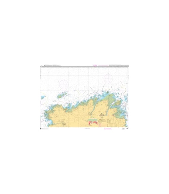 OceanGrafix French (SHOM) Nautical Chart 7152 De lÎle Grande à lÎle de Bréhat