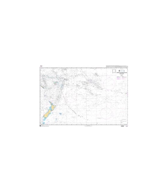OceanGrafix French (SHOM) Nautical Chart 7166 Océan Pacifique Sud - Partie Ouest
