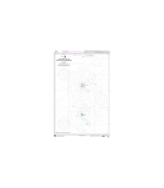 OceanGrafix French (SHOM) Nautical Chart 7171 Approches des Îles Saint-Paul et Amsterdam