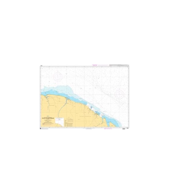 OceanGrafix French (SHOM) Nautical Chart 7374 Côte de la Guyane française