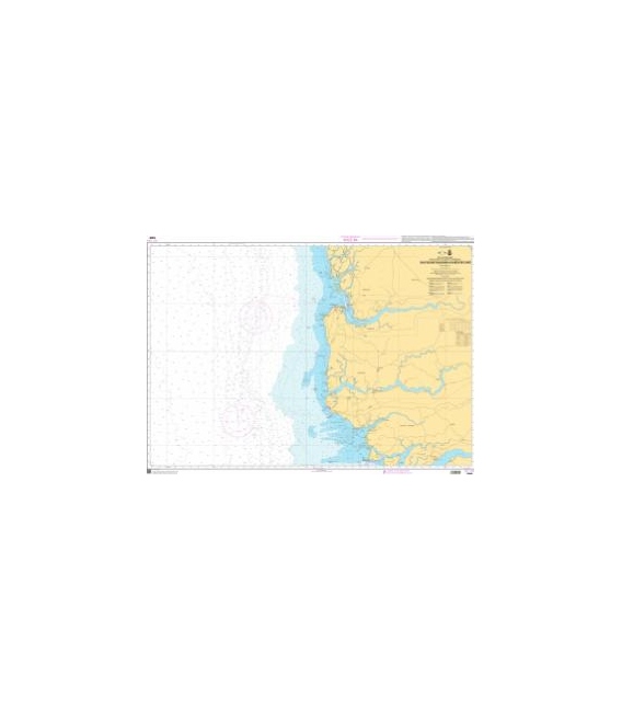 OceanGrafix French (SHOM) Nautical Chart 7389 Du fleuve Saloum à Ilhéu de Caió