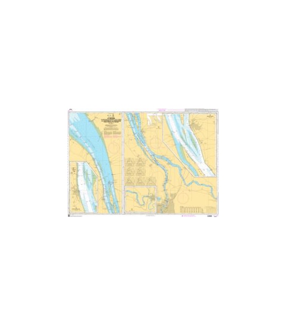 OceanGrafix French (SHOM) Nautical Chart 7427 La Gironde - La Garonne et La Dordogne - De Mortagne-sur-Gironde au Bec dAmbès - j