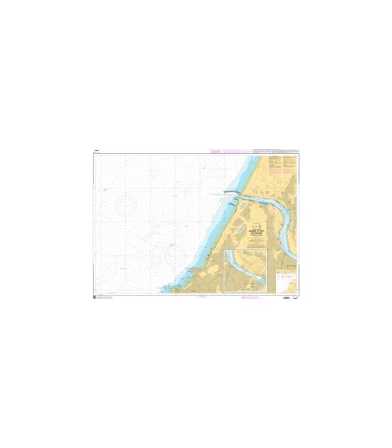 OceanGrafix French (SHOM) Nautical Chart 7430 Abords et Port de Bayonne - Cours de lAdour