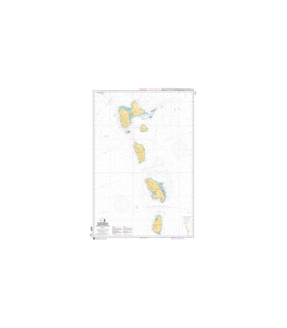 OceanGrafix French (SHOM) Nautical Chart 7631 Petites Antilles - Partie centrale - De Montserrat à Saint Lucia
