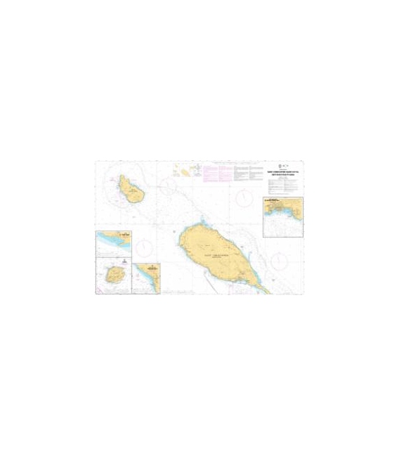 OceanGrafix French (SHOM) Nautical Chart 7626 Saint Christopher (Saint Kitts), Sint Eustatius et Saba